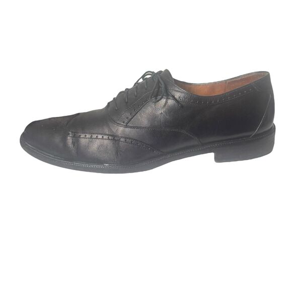 Salvatore Ferragamo Made in Italy Black Calfskin Leather Wingtips Oxfords 11D main image 7